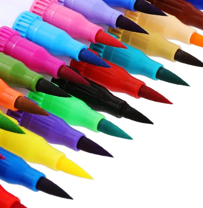 Set of watercolour pens in a case, showing multiple colour options for artists and promotional use.
