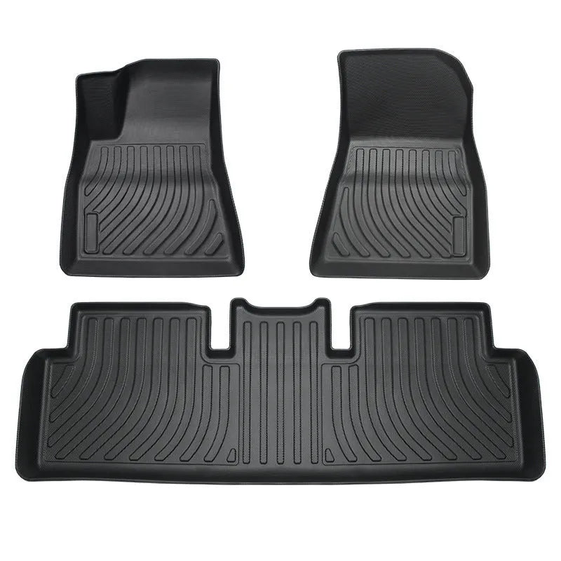 Tesla car floor mats with TPE footrest for Model 3, Y, X and S vehicles
