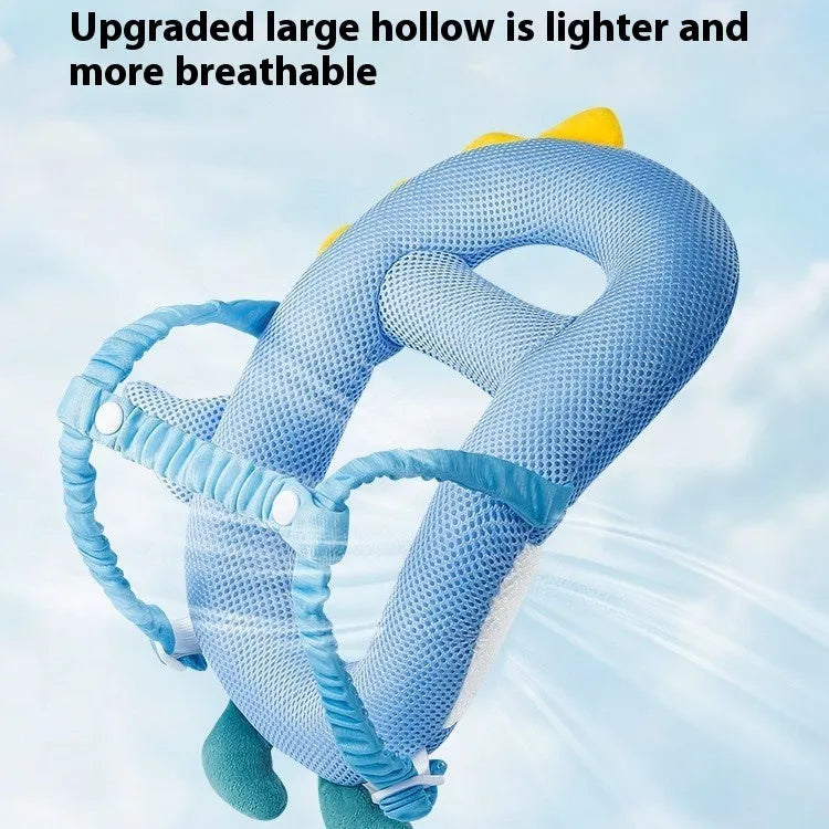 Baby cartoon anti-collision pillow with EPS expandable polystyrene particles, little dinosaur style, for toddler fall protection