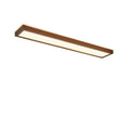 Solid wood long ceiling lamp in New Chinese style, 120CM length, walnut colour