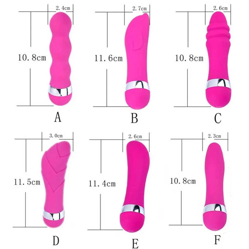 Mini realistic dildo vibrator for women, high quality plastic, 6 styles including vaginal and anal plug options