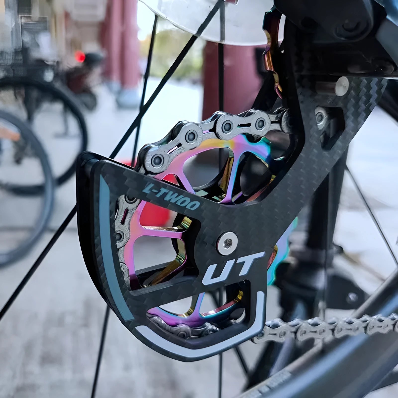 LTWOO 105 rear derailleur jockey wheel set with 13-tooth upper and 18-tooth lower large pulleys and chicken leg design