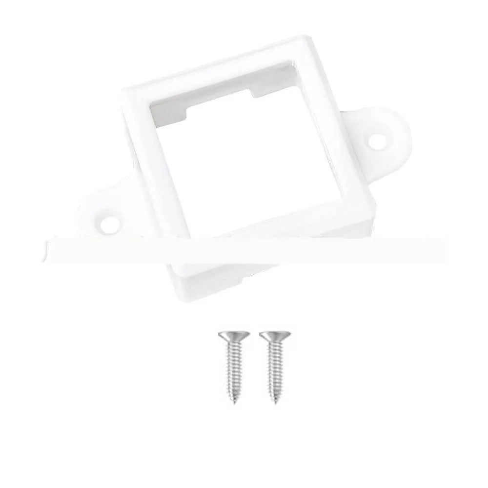 White plastic LED light fixed bracket protective lampshade with 1.7cm by 6cm dimensions
