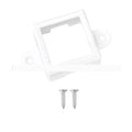 White plastic LED light fixed bracket protective lampshade with 1.7cm by 6cm dimensions