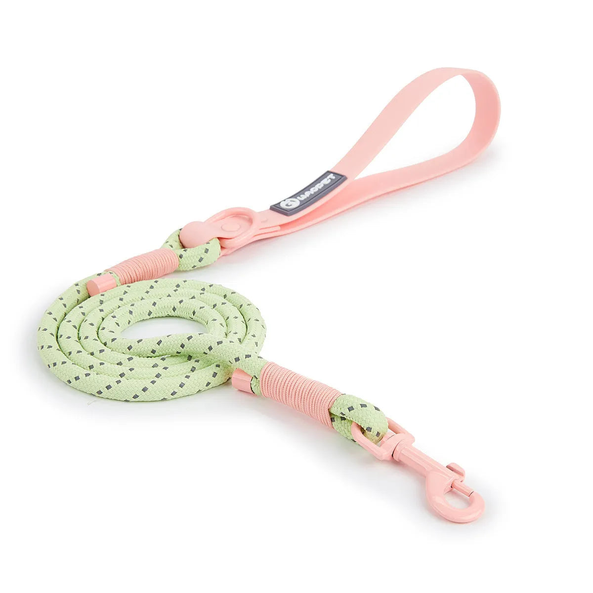 PVC hand held dog leash 120cm in dark red purple yellow colour outdoor pet walking rope