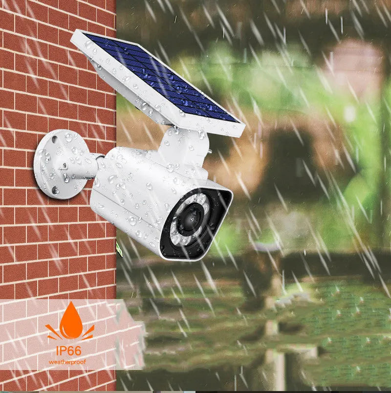 Solar simulation camera garden light with 5W LED, IP67, aluminium alloy white housing