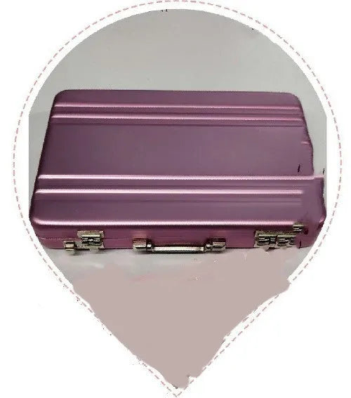 Aluminium alloy card holder in choice of colours showing compact 100x65mm size