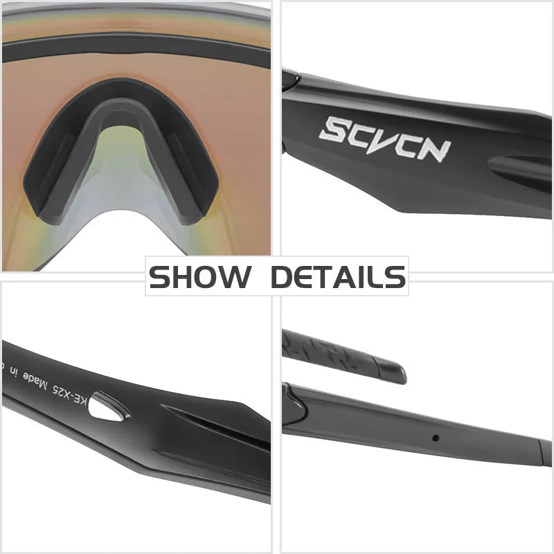 Integrated lens windproof sports goggles with frameless design and colourful lens options
