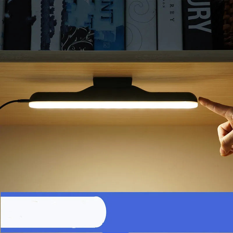 LED eye protection desk lamp with touch switch and built-in lithium battery, modern simple style in plastic