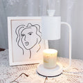 European-style metal aromatherapy wax lamp with dimmer switch in white or yellow finish