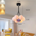 Nordic-style gold and black bubble chandelier with LED lights for bedroom ceiling mounting