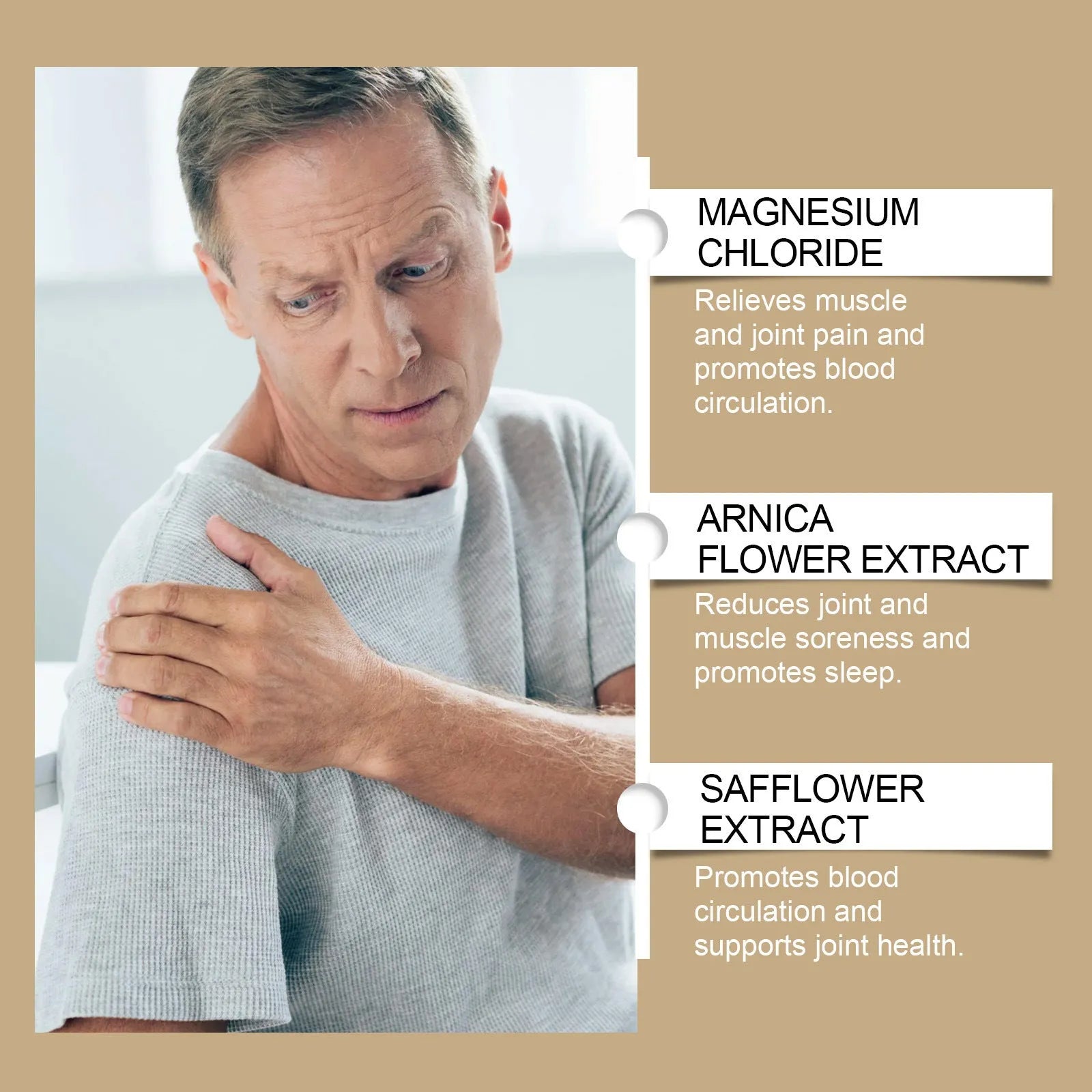 114g tube of magnesium cream for post-exercise body care with allantoin