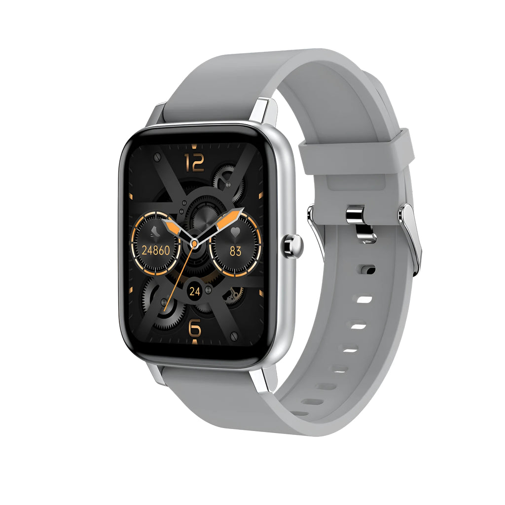 H80 Fashion Sports Smart Watch with a black silicone strap and a 1.69-inch touch screen displaying health metrics.
