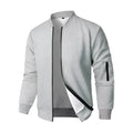 Men's cotton knitted jacket loose fit business casual style in black blue grey colours