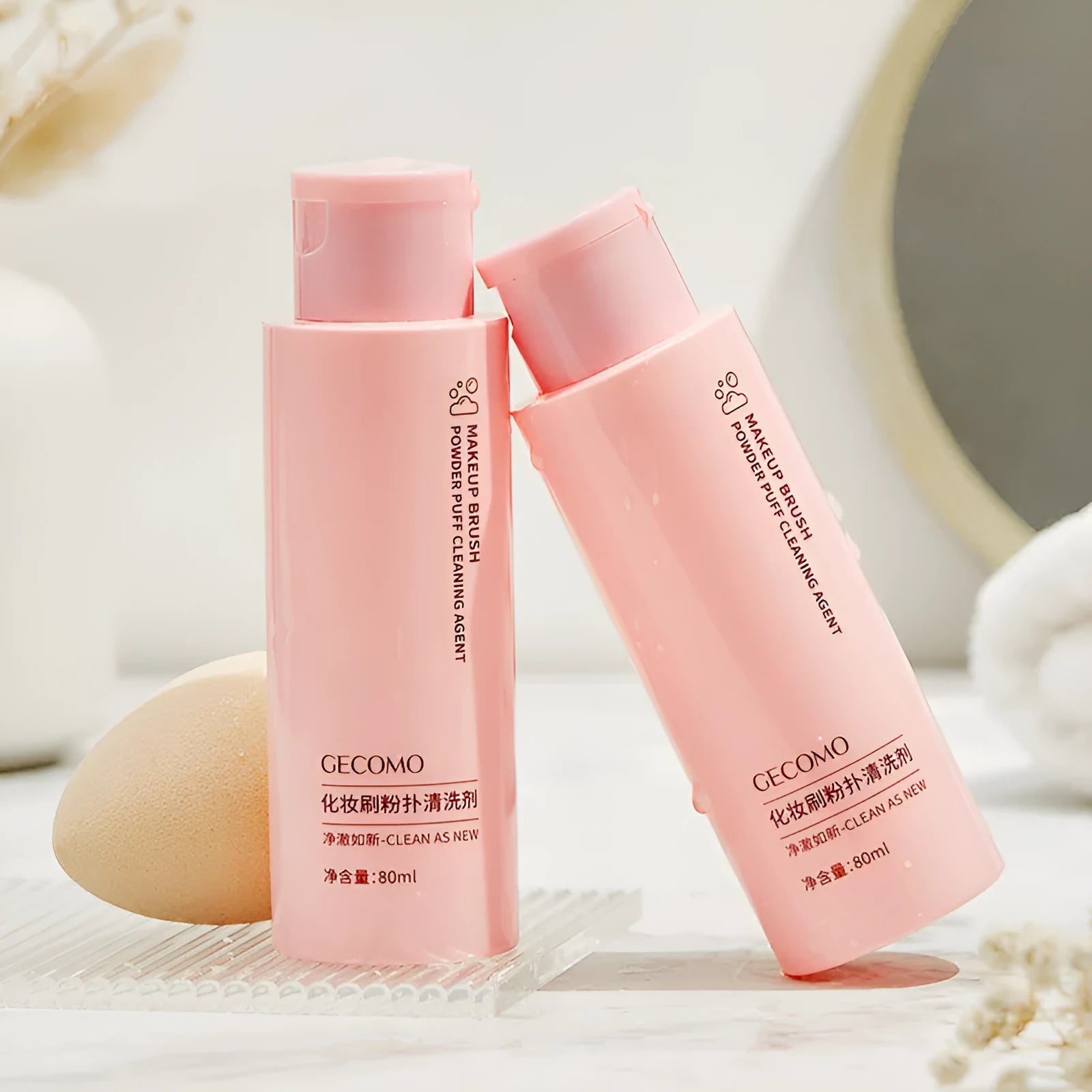 80ml liquid makeup brush and sponge cleaner in a bottle