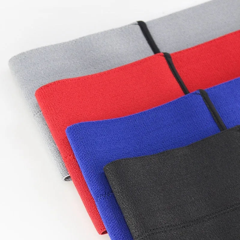 Elastic elbow support bandage for boxing and fitness training, shown in red colour.
