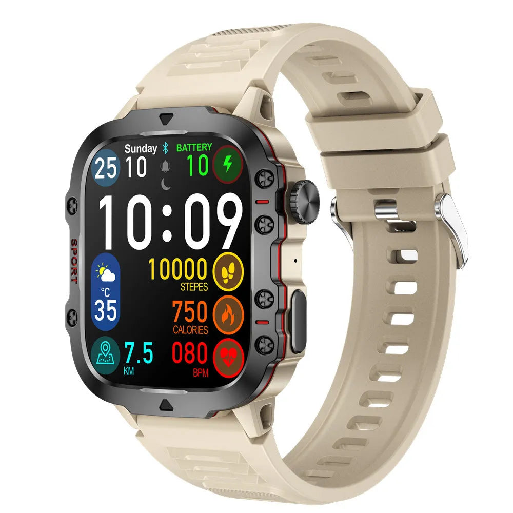 QX11 smartwatch with TFT screen and zinc alloy case shown with optional leather and silicone straps