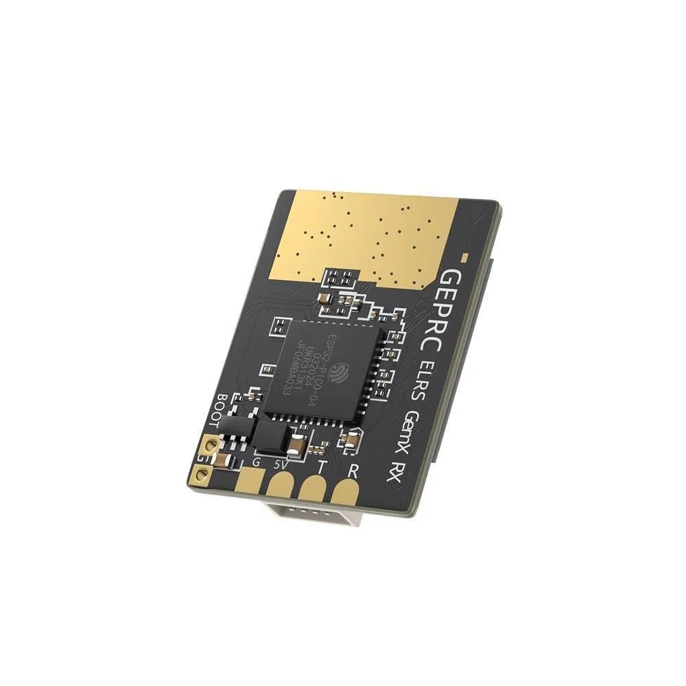 ELRS dual-frequency FPV receiver with metal casing and dual-band antennas