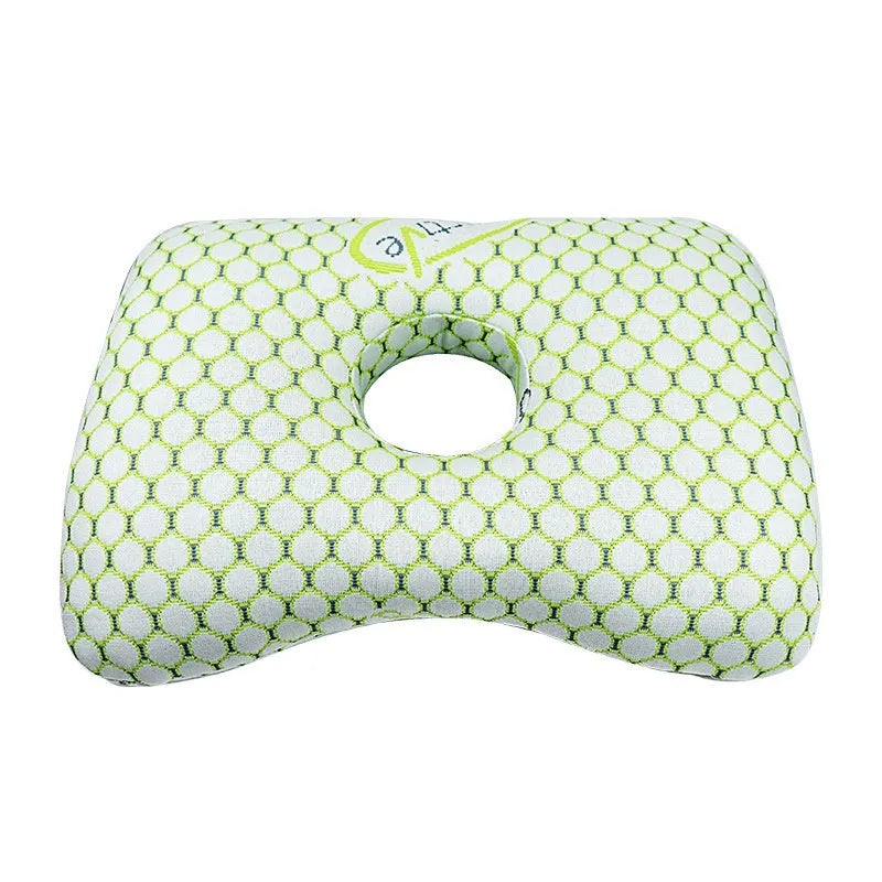 Beauty Salon single hole ear pillow in adult size 39x28x6cm with hollow centre for piercing aftercare.