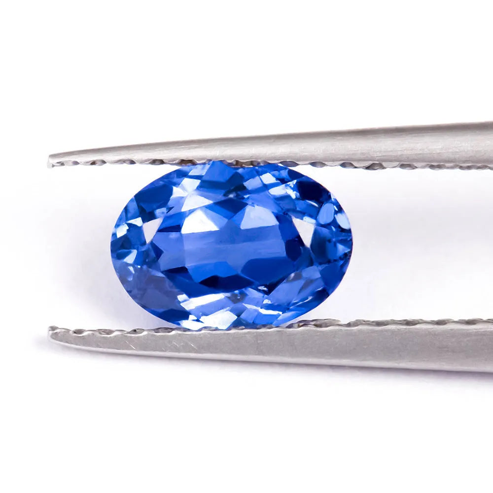 Royal blue love heart tiara shaped gemstones showing round, heart, pear, Asche, egg, fat square, and fat rectangular cuts