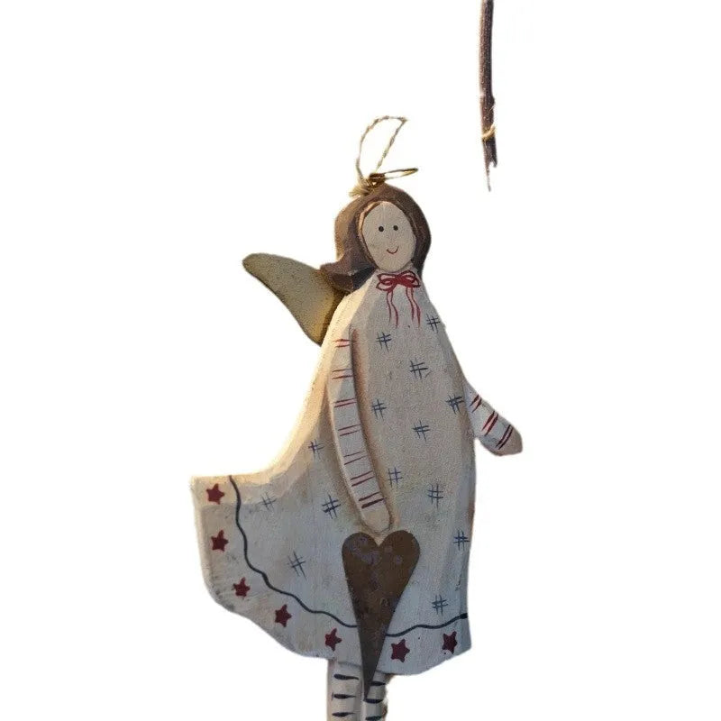 Hand-made wooden door pendant with hand-painted love heart, XINGX, or letters design in American country style.