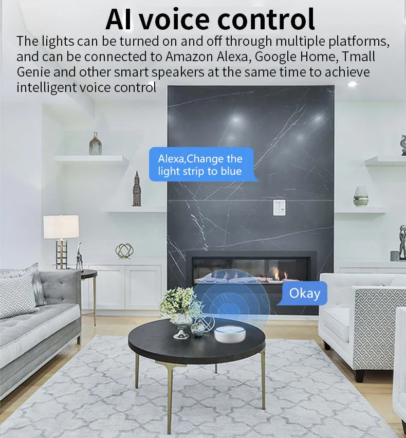 White GU10 smart LED spotlight with RGBCCT colour changing and WiFi connectivity