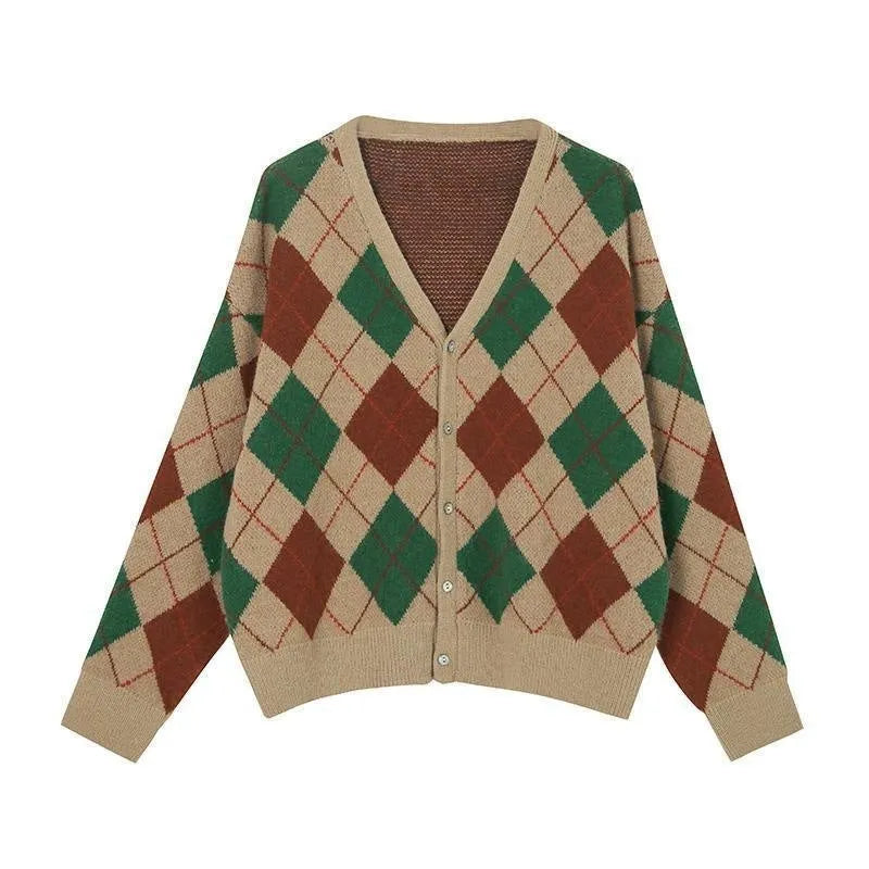 Knitted cardigan in macaron colours with regular sleeves and acrylic fabric construction