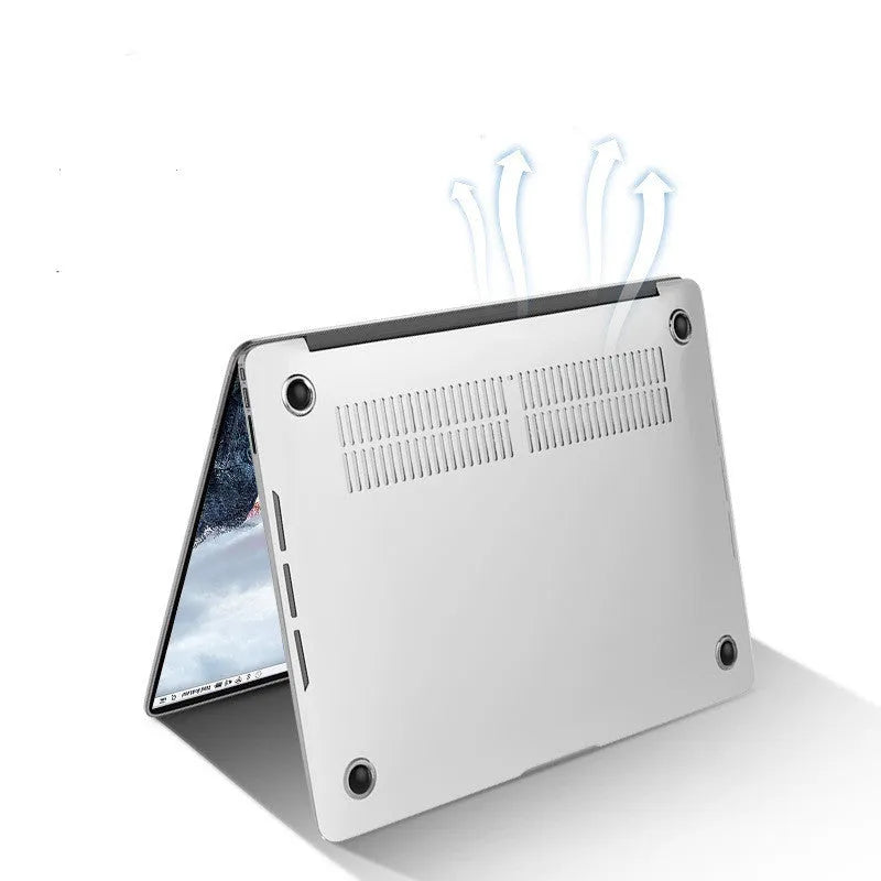 Black and transparent PC hard protective cases for Apple MacBook Pro 14-inch and 16-inch laptops