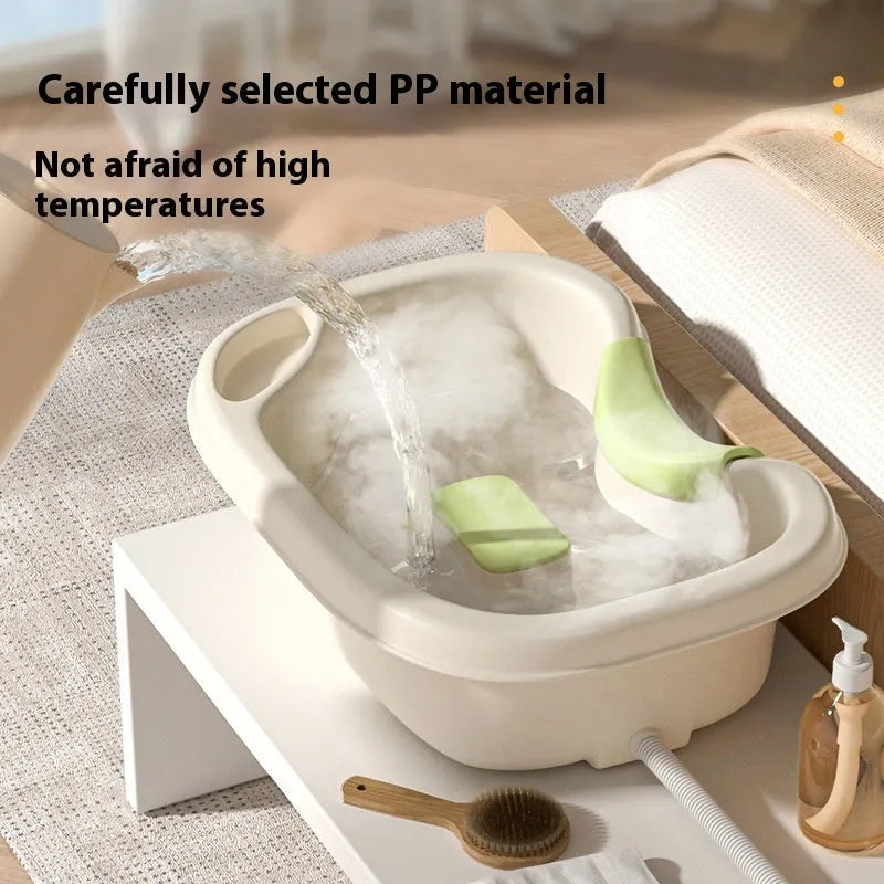 Light pink home lazy pregnant women lying in bed shampoo basin with head pad neck pillow and water pump