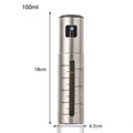 Press-type oil injection bottle 100ml glass with stainless steel visual scale for kitchen use