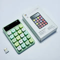Mini portable wireless keyboard in Macaron colours including mixed bright green on ABS plastic with universal compatibility