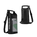 2-litre waterproof crossbody bag made of 500D PVC mesh in army green for outdoor swimming and beach use