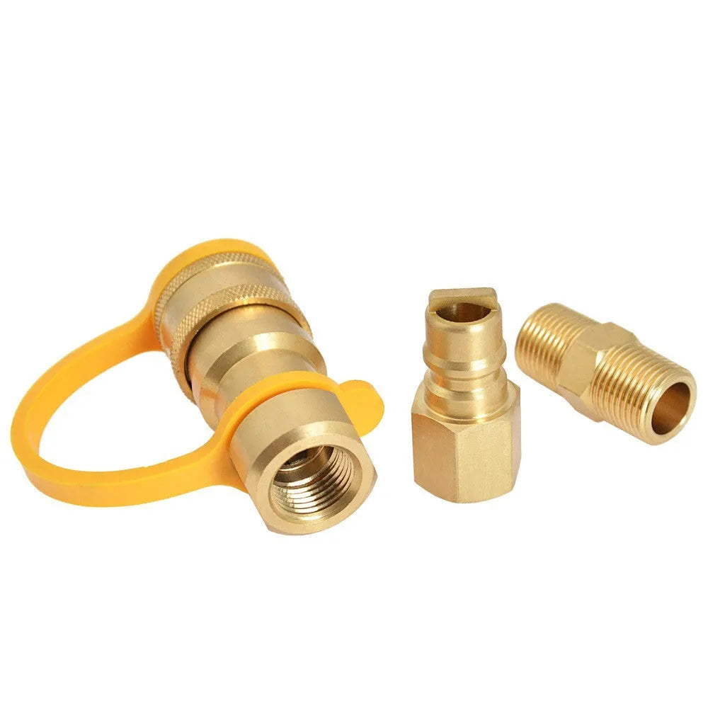 Brass gas propane conversion charging connector with 3/8 thread for tank refilling
