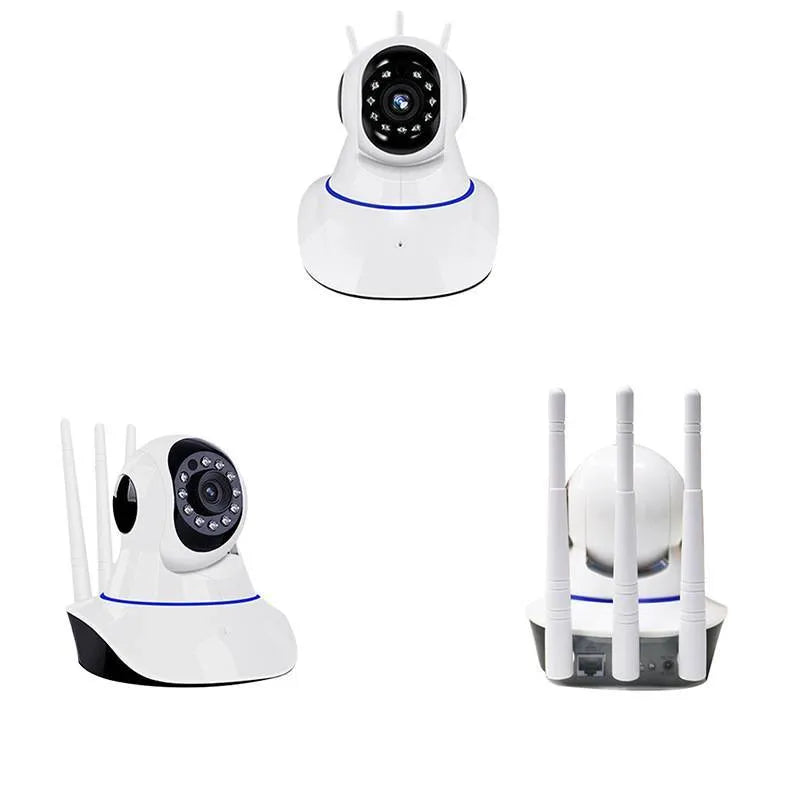 White wireless dome security camera with 2MP sensor for indoor and outdoor HD surveillance