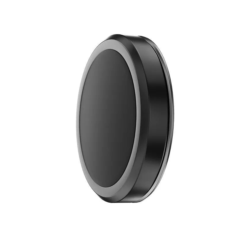 Obsidian Black alloy mobile phone holder with magnetic adsorption discs and adhesive backing