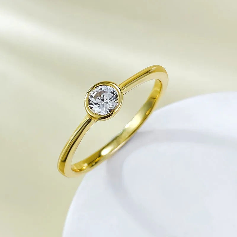 Silver crown shape ring with minimalist line detailing in Korean style design