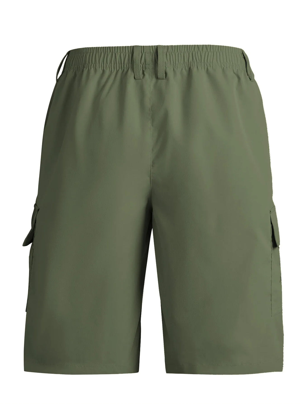 Men's polyester straight-leg casual shorts in four colours with micro elastic fabric
