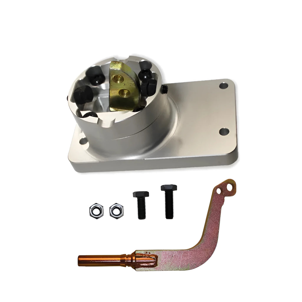 Silver aluminium alloy quick short rod shift lever for Horton vehicles with mounting hardware
