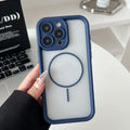 Skin feeling strong magnetic phone case for iPhone with drop-resistant TPU PC build in black colour