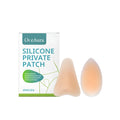 Silicone privacy invisible sticker kit showing droplet and Y-shape skin-coloured adhesive designs