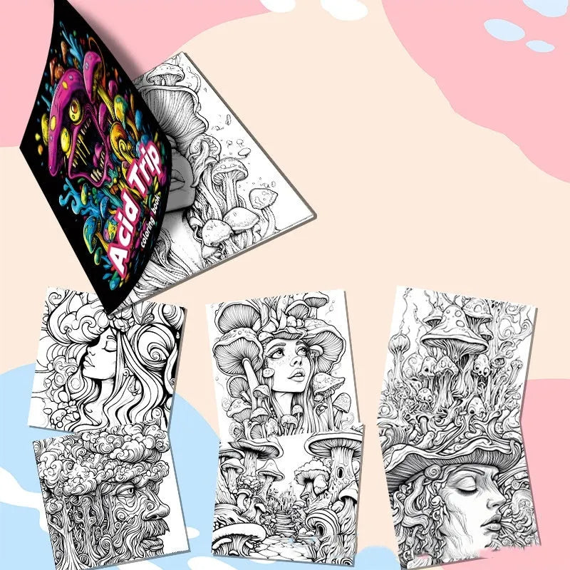 Creative painting book with 200mm length in acid tour colour for drawing and colouring activities