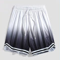 Men's gradient pattern cropped trousers in polyester fabric with casual styling