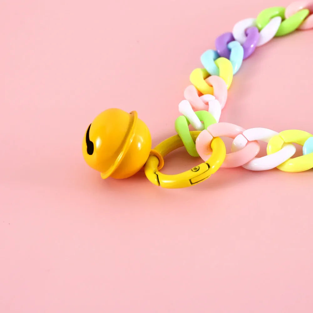 Adjustable pet collar in macaron candy colours with S and M sizing options for cats, dogs and rabbits