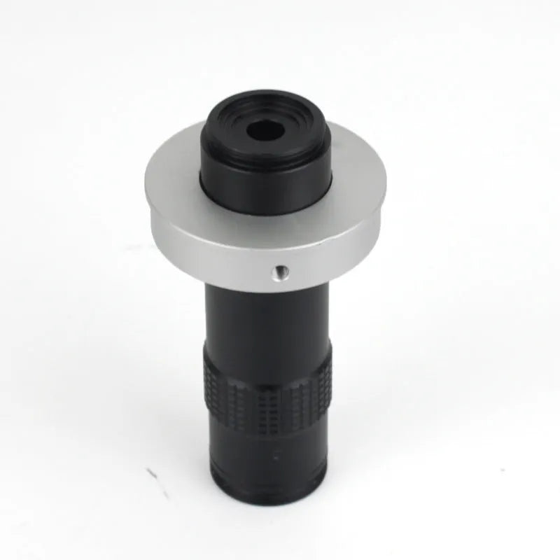 Black industrial monocular lens for camera with 30mm diameter and 84mm length