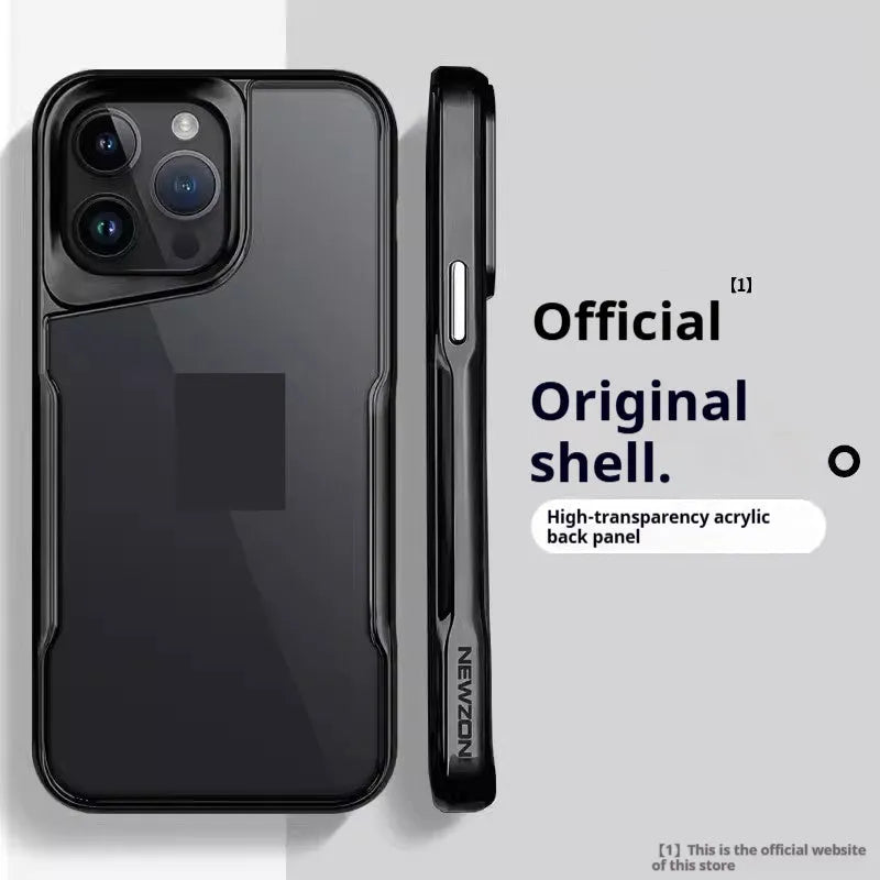 Armor Small Waist 13 drop-resistant PC phone case for Apple iPhone in titanium black finish