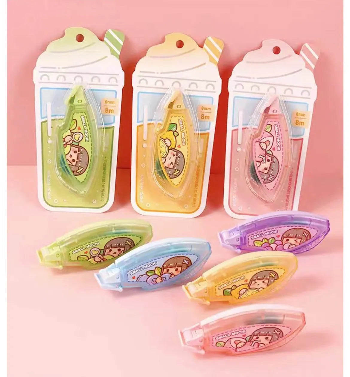 Dotting glue in plastic bottle with juice colours for craft and stationery adhesion