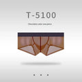 Men's seamless low waist ice silk underwear in multiple colours on size chart