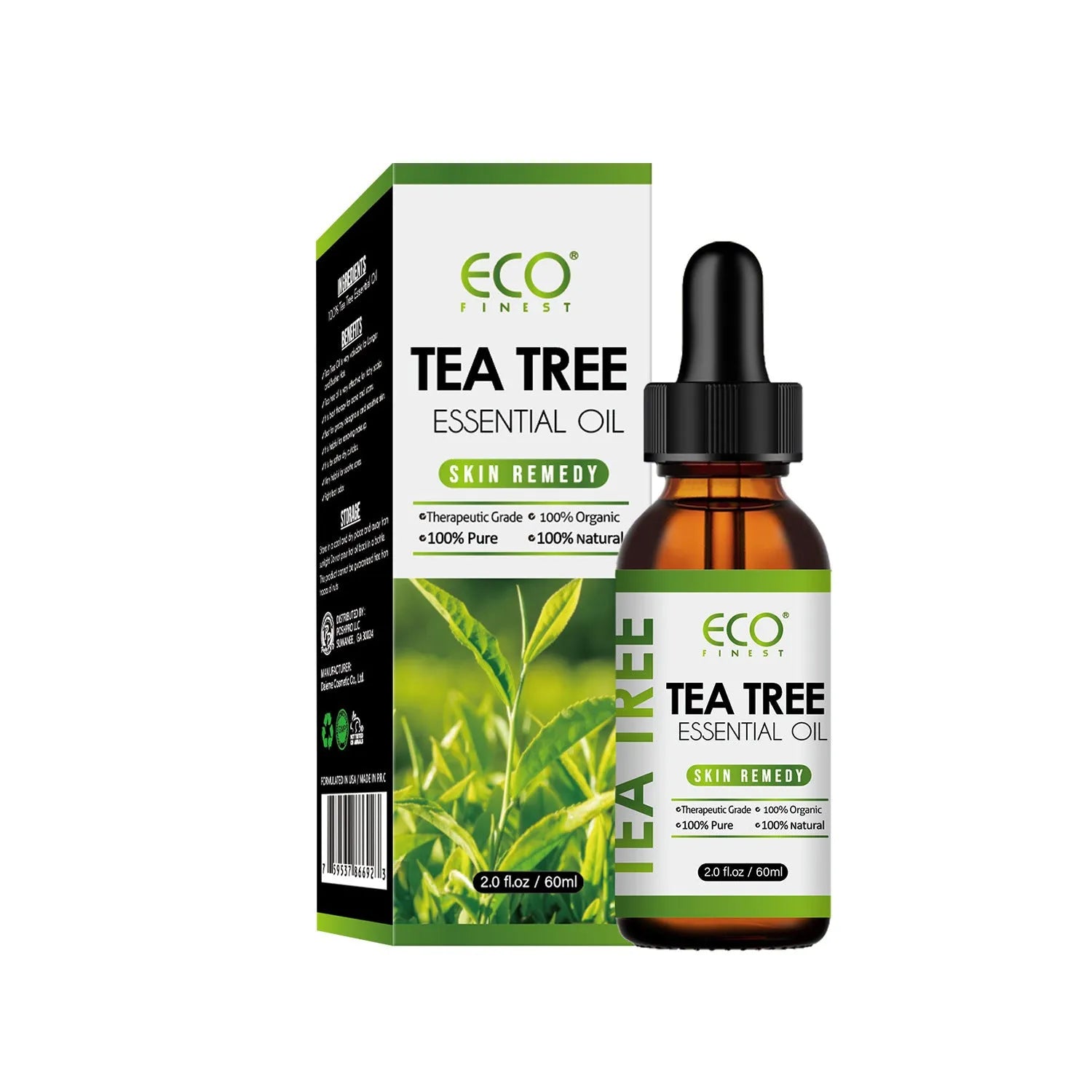 60ml tea tree oil massage oil bottle for acne fade spot treatment natural skincare