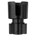 Matte black ABS car cup holder expander with adjustable base for large bottles and cups