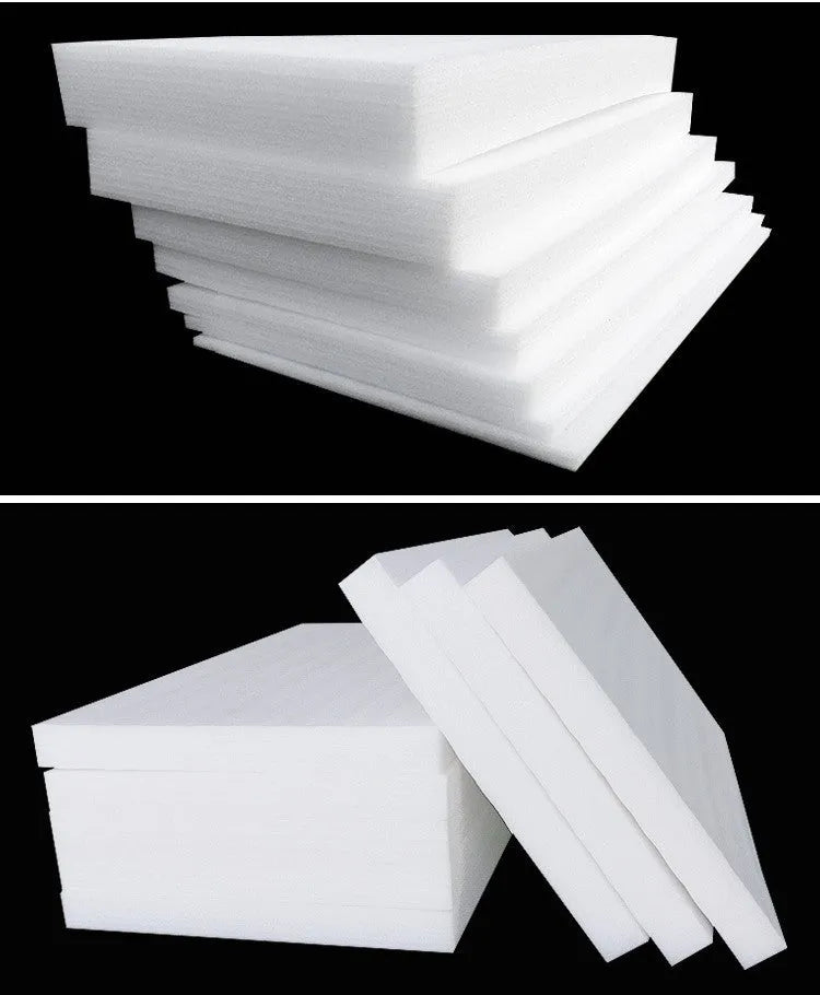 White EPE pearl cotton foam board sheet measuring 200 by 100 centimetres